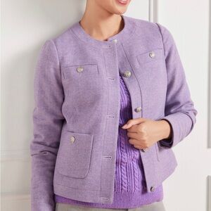 Talbots Lilac Herringbone Blazer - Size 14P
